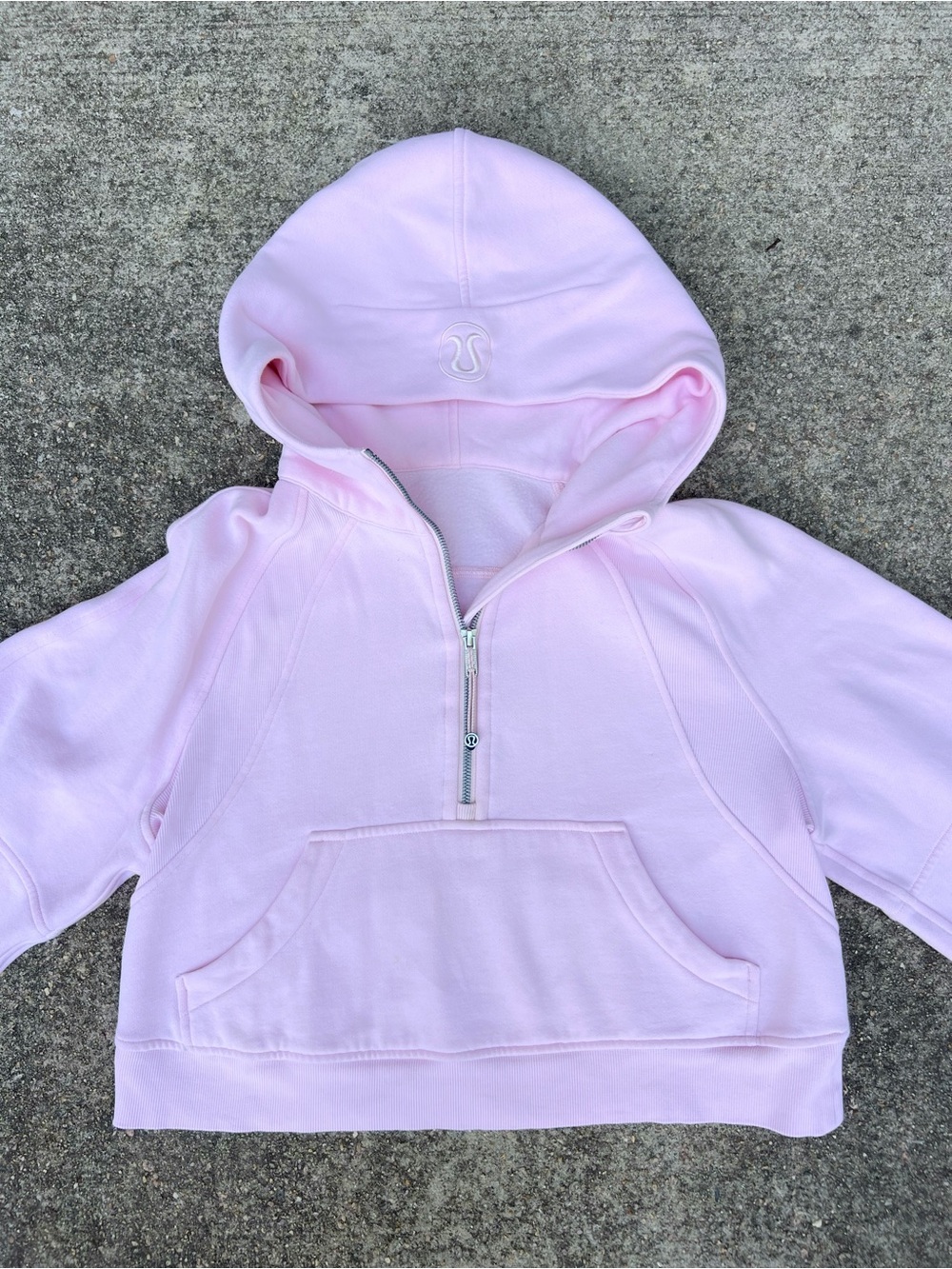 Lululemon Scuba Oversized Half Zip Hoodie Light Pink XS/S Pullover